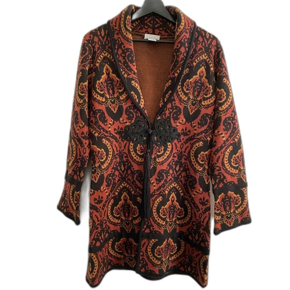Soft Surroundings Women’s M Petite Longline Artsy Cardigan Sweater OFL